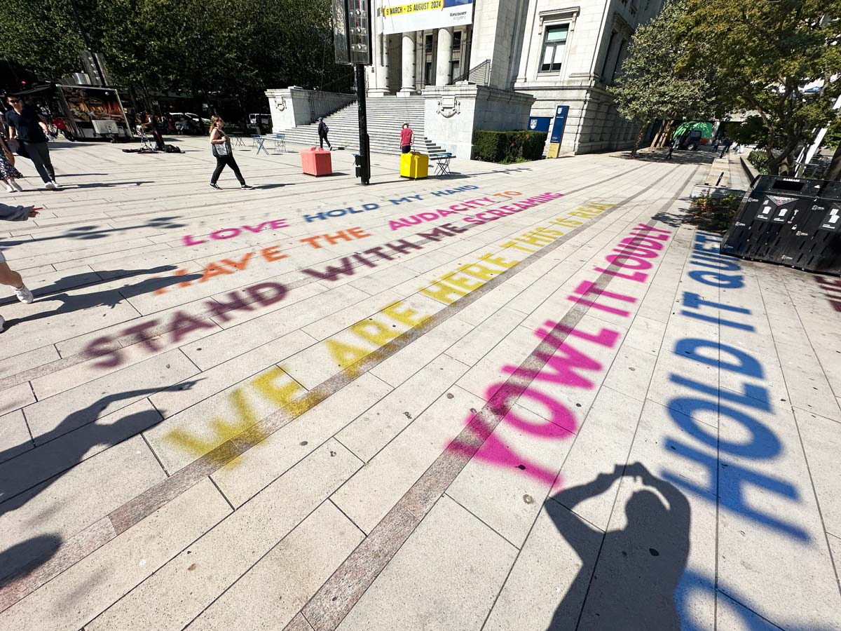 Art Piece installed at Robson Square.