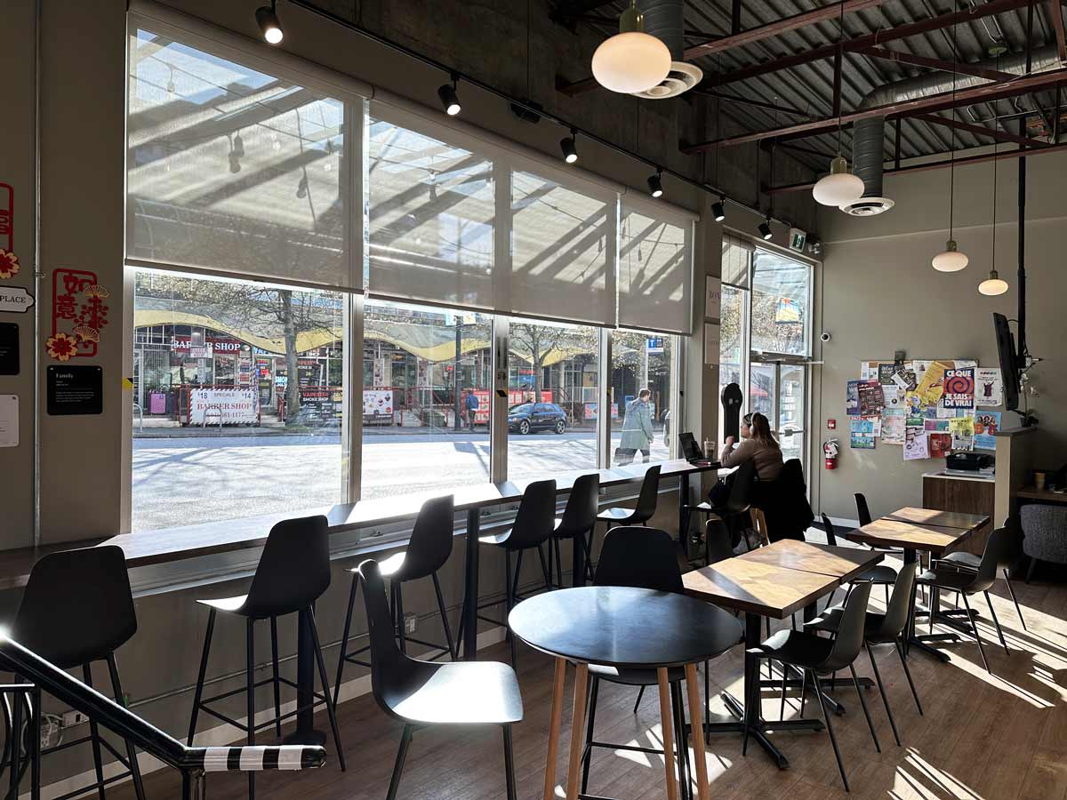 Window Seating at Blenz Coffee.