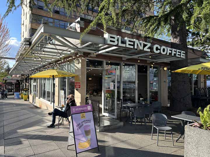 Blenz Coffee on Robson & Cardero St Vancouver