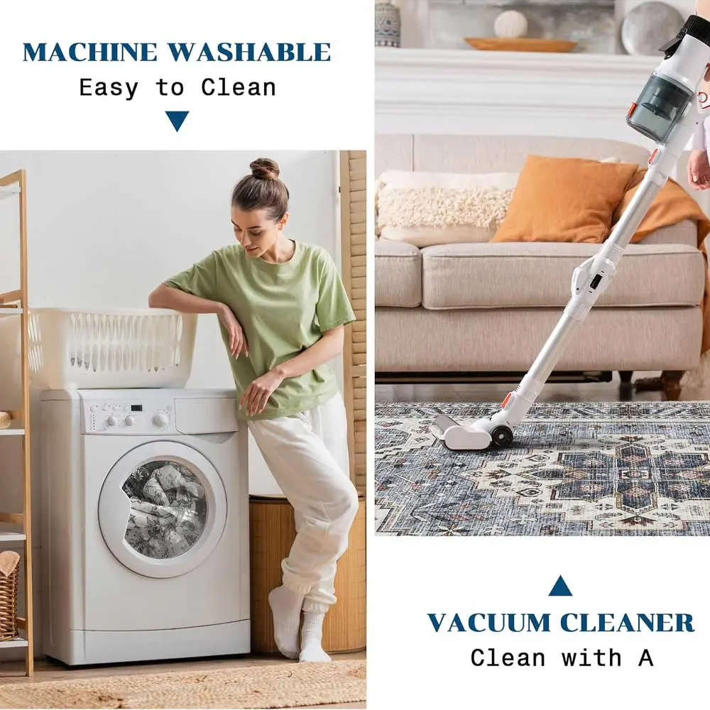 Mcadore 9'x12' Vintage Washable Rug - Soft &amp; Stylish Home Rug - Image 3