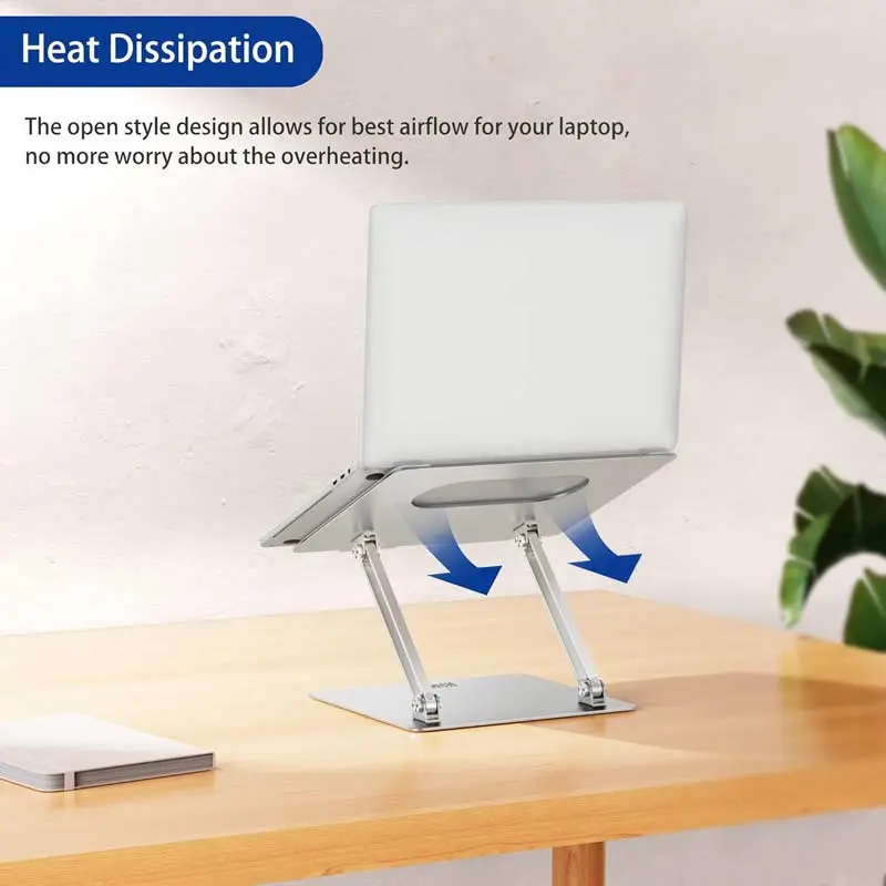 Ergonomic Adjustable Aluminum Laptop Stand – 10–14"