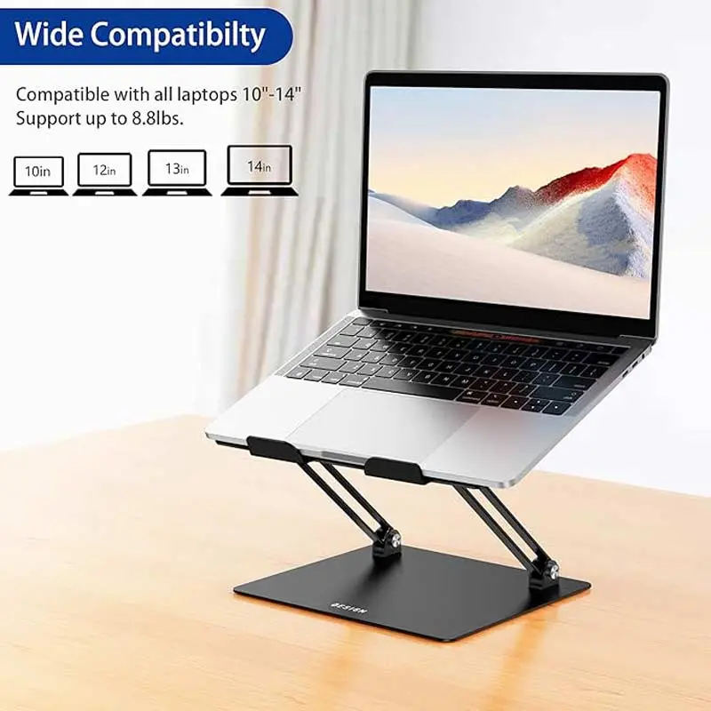Ergonomic Adjustable Aluminum Laptop Stand – 10–14"