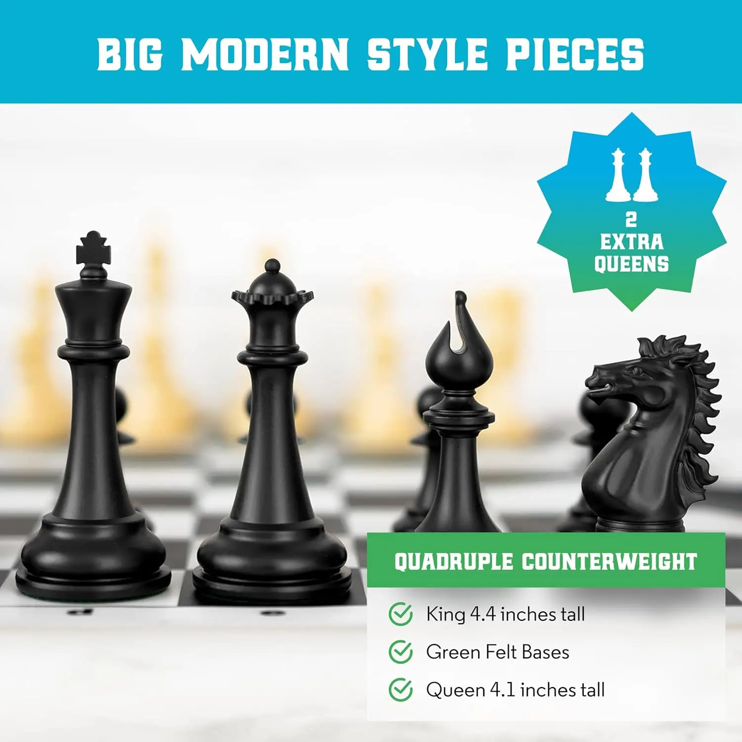 The Best Classic Chess Set Ever - (4X Weighted)