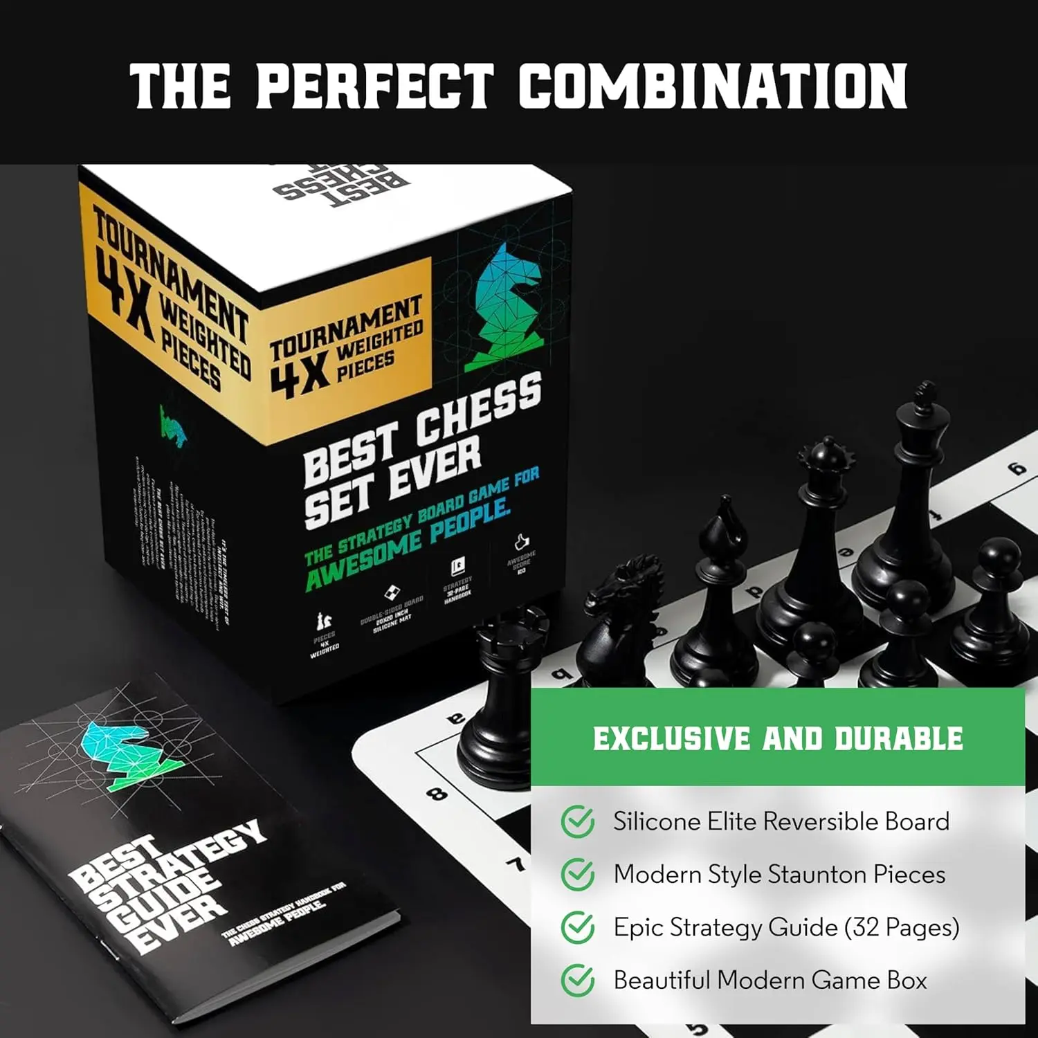 The Best Classic Chess Set Ever - (4X Weighted)