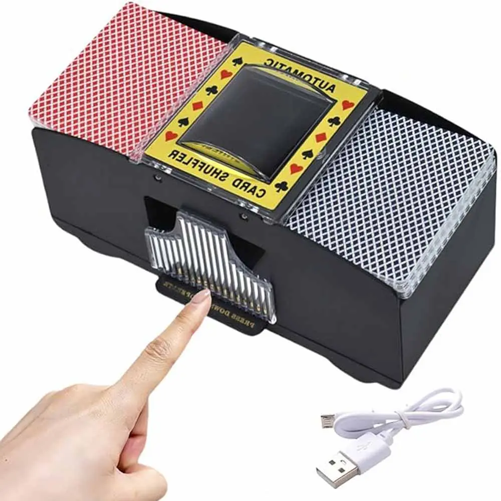 YHANNI Portable Electric Card Shuffler for Game Nights