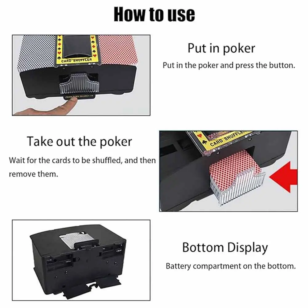 YHANNI Portable Electric Card Shuffler for Game Nights