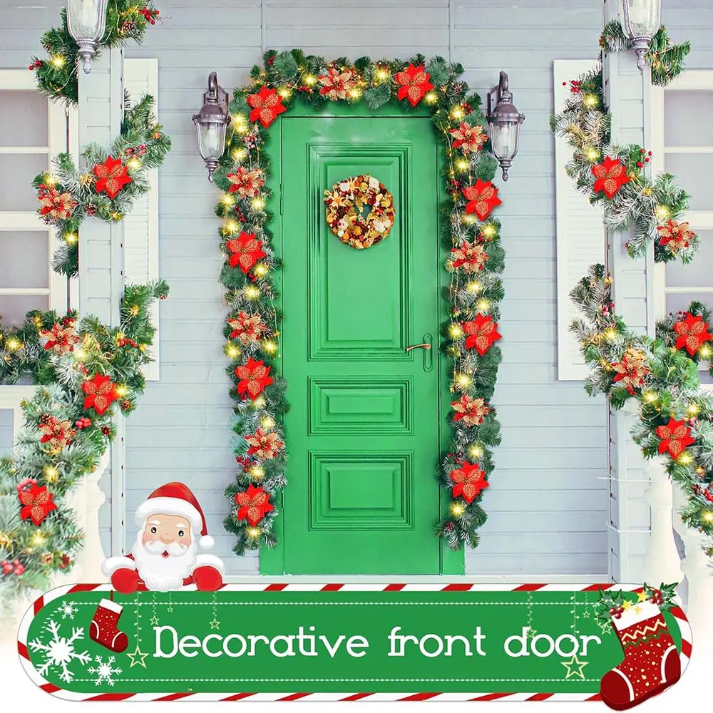 9ft Pre-Lit Christmas Garland with Lights