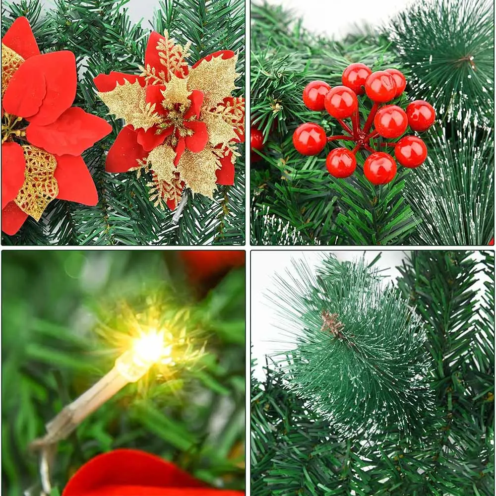 9ft Pre-Lit Christmas Garland with Lights